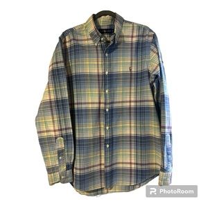 Polo Ralph Lauren Long Sleeve button down Plaid Shirt Mens Large Multicolor